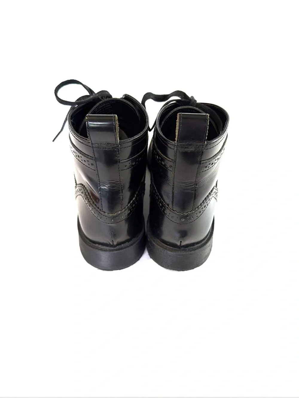 Kurt Geiger Halston Brogue Black Leather Wingtip Boots Men Size 9 / 42